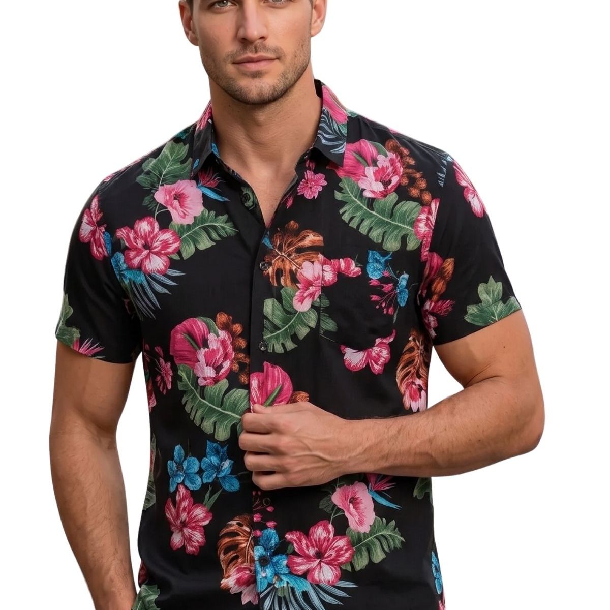 LIKE SHOP - Camisa Guayabera Fashion Hombre Tropical Diseño Calidad 085