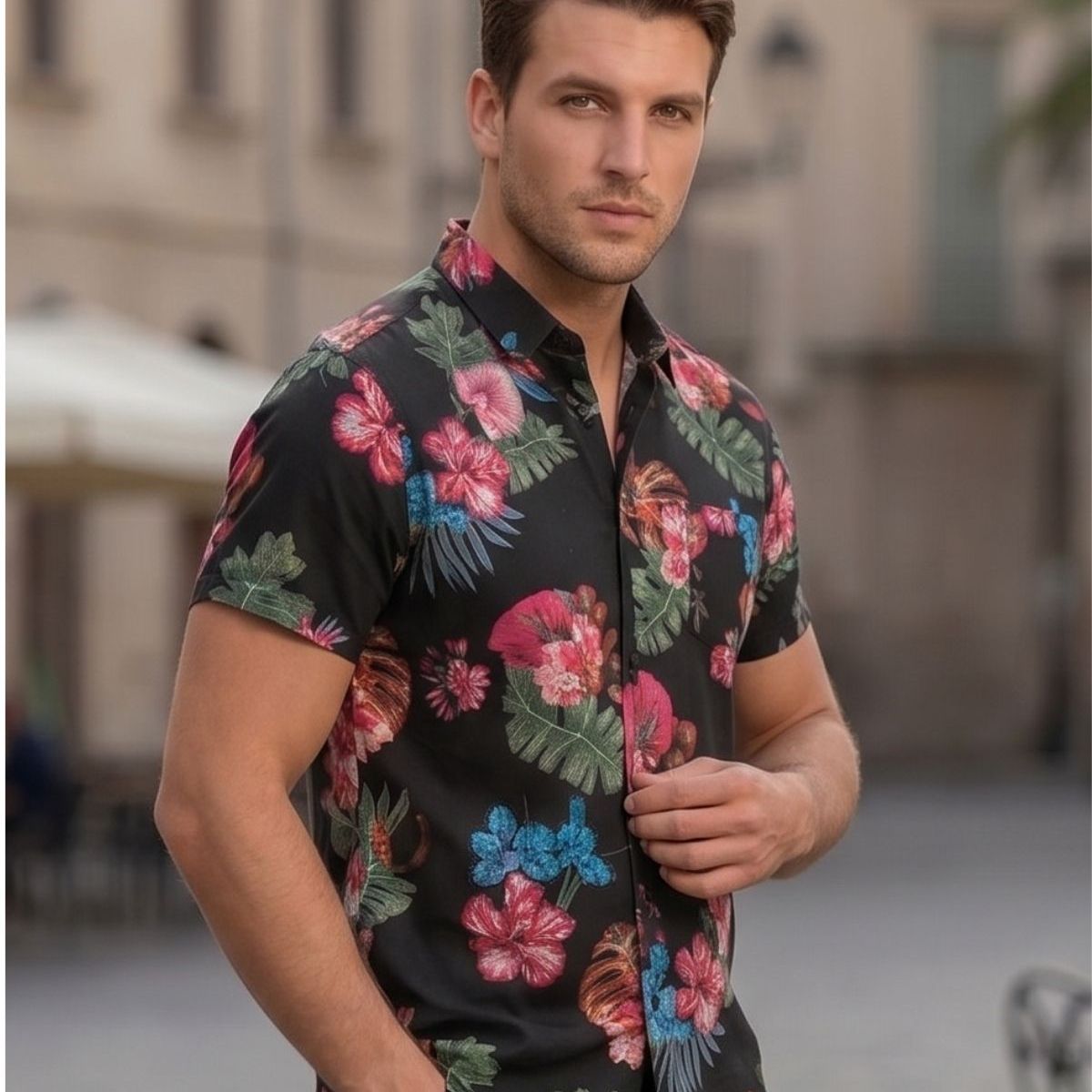 LIKE SHOP - Camisa Guayabera Fashion Hombre Tropical Diseño Calidad 085