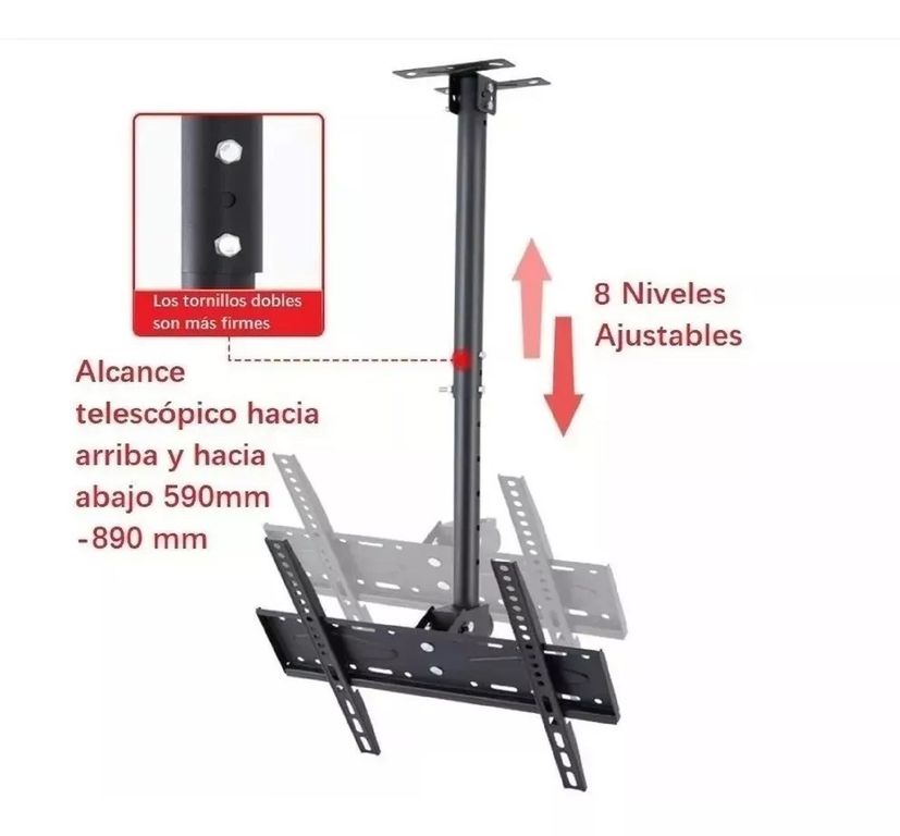 GENERICO Tv Soporte Techo O Pared Ajustable y Resistente Base 26 A 60 pulgadas