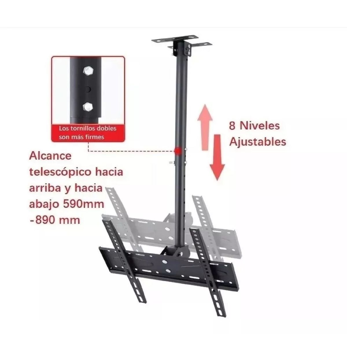 GENERICO - Tv Soporte Techo O Pared Ajustable y Resistente Base 26 A 60 pulgadas