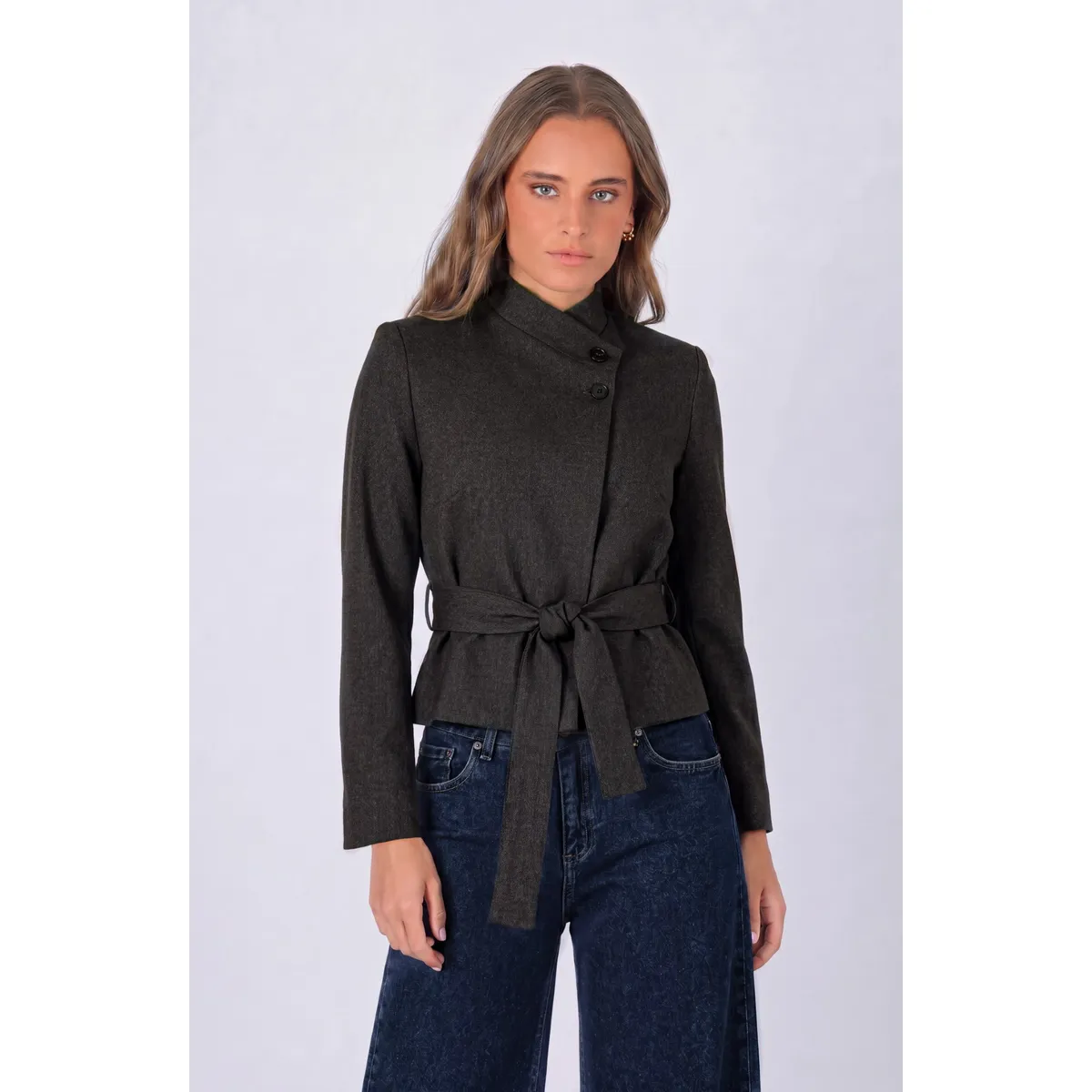 RAINDOOR - Blazer Cruzado Lazo Brown Mujer Raindoor