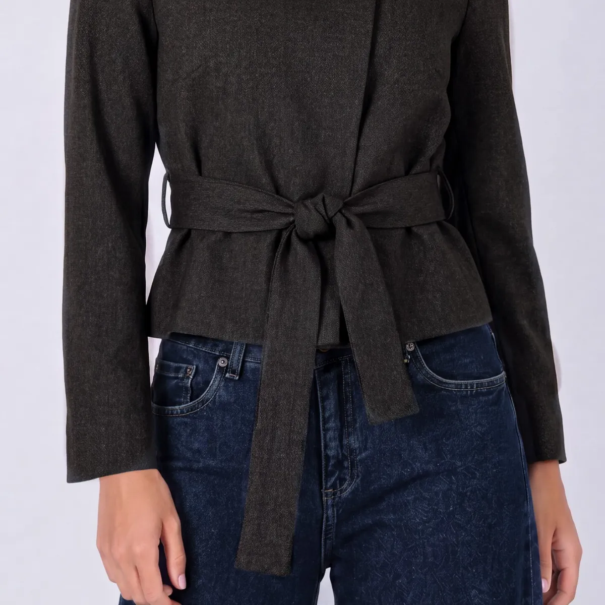 RAINDOOR - Blazer Cruzado Lazo Brown Mujer Raindoor