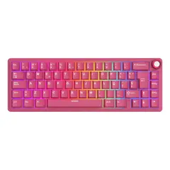 ROYAL KLUDGE - Teclado Mecánico RK R65 Berry Red 65% RGB Español RK