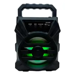 GENERICO - Parlante portátil Bluetooth con luz LED y puerto USB