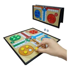 GENERICO - JUEGO DE DESTREZA LUDO MAGNÉTICO FUNNY 33X33CM PARA 2 A 4 JUGADORES