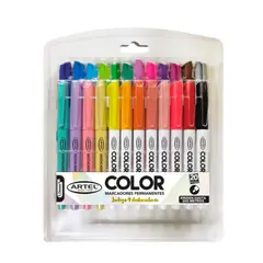 ARTEL - Set 20 Marcadores De Colores Mas 4 Destacadores Pastel