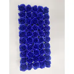 GENERICO - Pack 50 Unid Rosas De Jabón Color Azul Rey, Para Decoraciones Florales.
