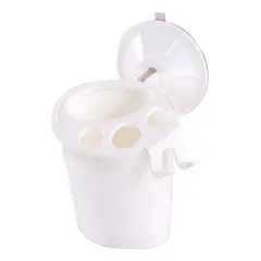 GENERICO - Soporte de Pared Blanco para 3 Cepillos