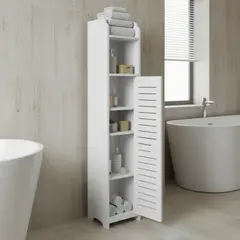 GENERICO - Mueble Organizador de Baño Estante Blanco en MDF