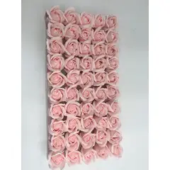 GENERICO - Pack 50 Unid Rosas De Jabón Color Rosado Para Decoraciones Florales.