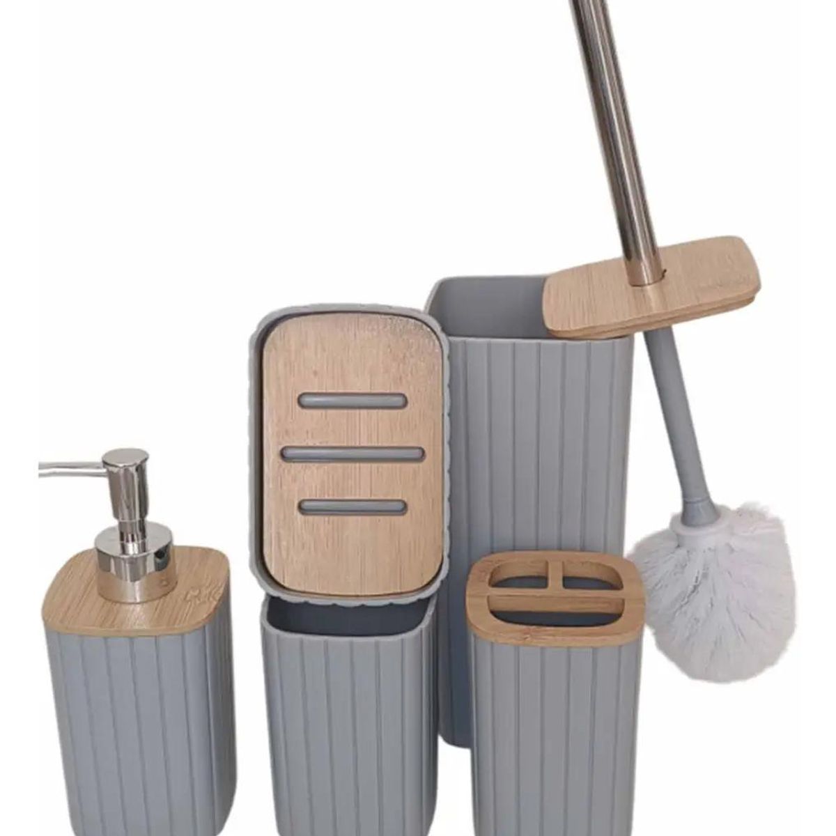 GENERICO - Juego de Accesorios de Baño 5 Piezas Decorativo