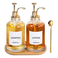 GENERICO - Dispensador de shampoo y loción para baño 500ml