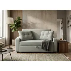 MUEBLERIA LATINA - SOFA CAMA FUNCIONAL SICILIA FELPA