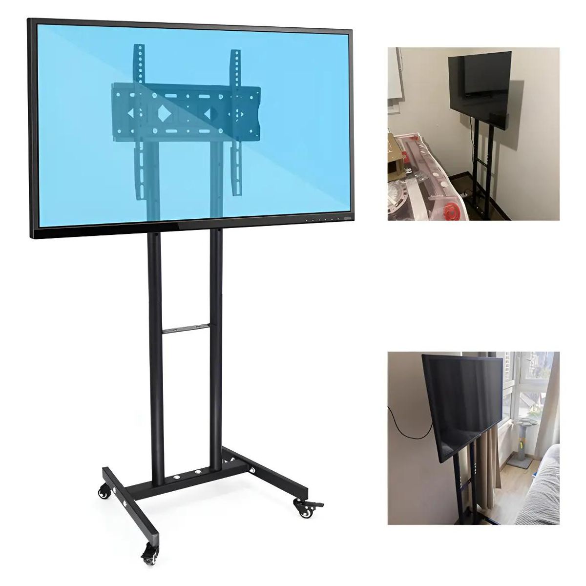 GENERICO - Soporte de Piso Universal para TV 32-55" con Ruedas