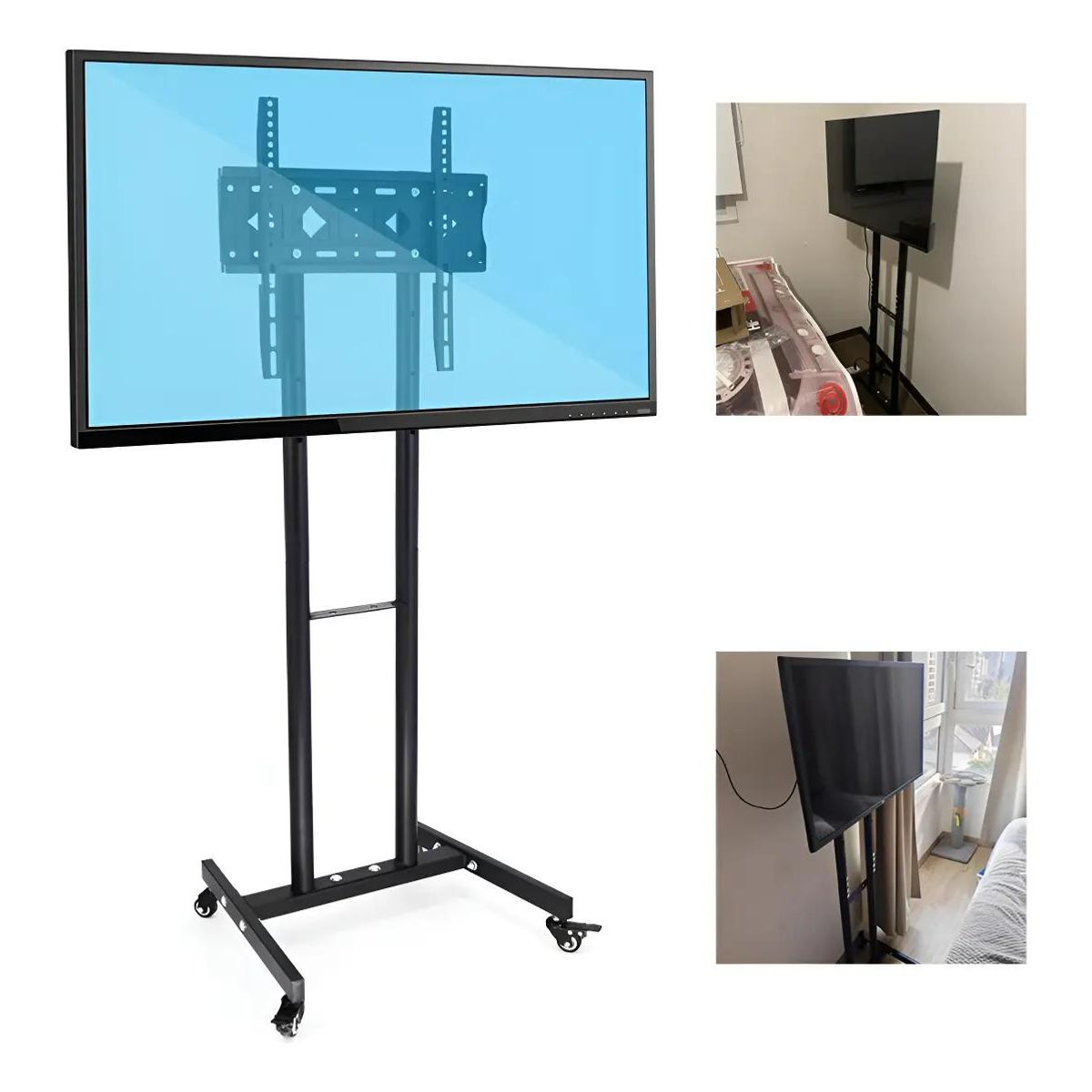 GENERICO - Soporte de Piso Universal para TV 32-55" con Ruedas