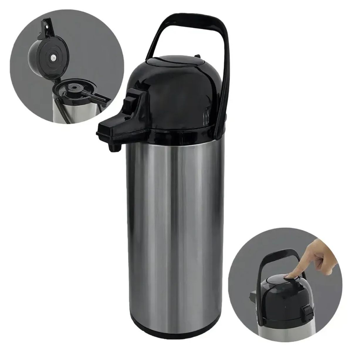 GENERICO - Termo de Acero Inoxidable Agua Caliente y Fria de 1.9 L