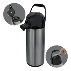 GENERICO - Termo de Acero Inoxidable Agua Caliente y Fria de 1.9 L