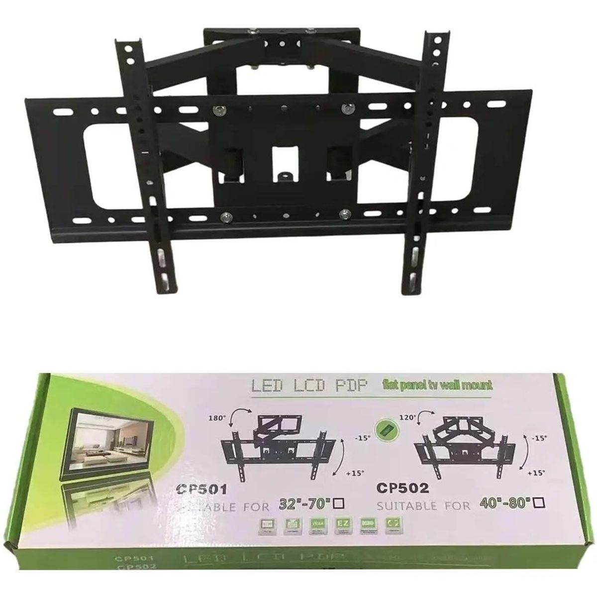 GENERICO - Soporte de Pared Telescópico Giratorio para TV 32-85"