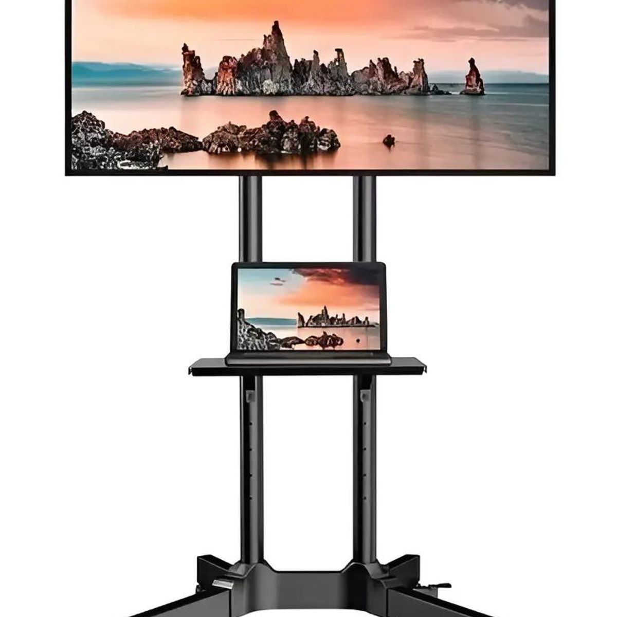 GENERICO - Soporte TV Base Pedestal con Ruedas para Pantallas 32 a