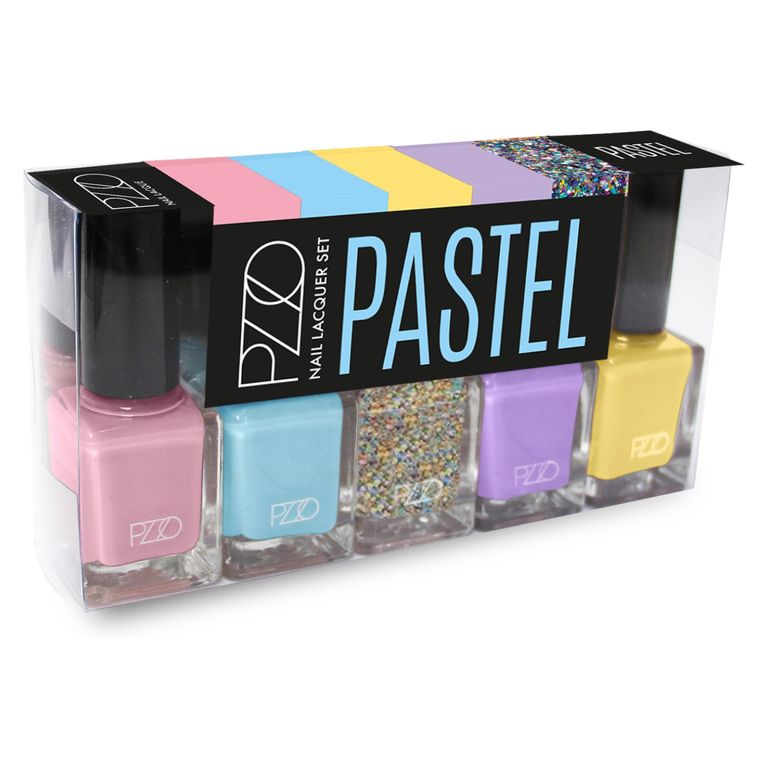 Set de 5 esmaltes de unas Pastel Pzzo Make Up