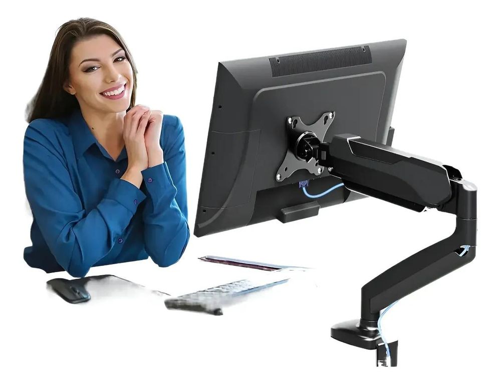 GENERICO Soporte de brazo extensible para monitor 17 a 32 pulgadas
