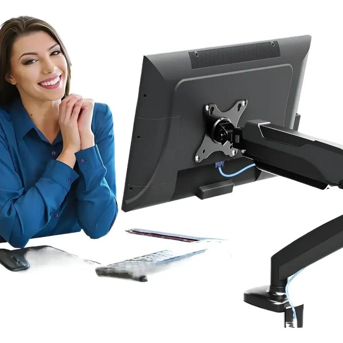 GENERICO - Soporte de brazo extensible para monitor 17 a 32 pulgadas
