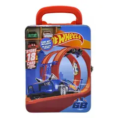 HOT WHEELS - Caja Metálica Portautos Diseño D