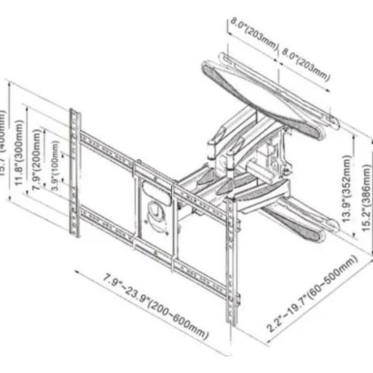 GENERICO - Brazo Articulado Universal para TV 55-85 Pulgadas