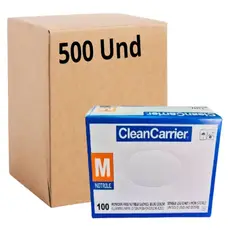 CLEANCARRIER - Guantes Nitrilo Azul Talla M Pack X 500 Uni