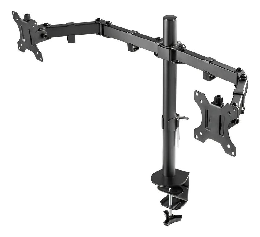 GENERICO Soporte de Mesa Doble Brazo Articulado para TV y Monitor