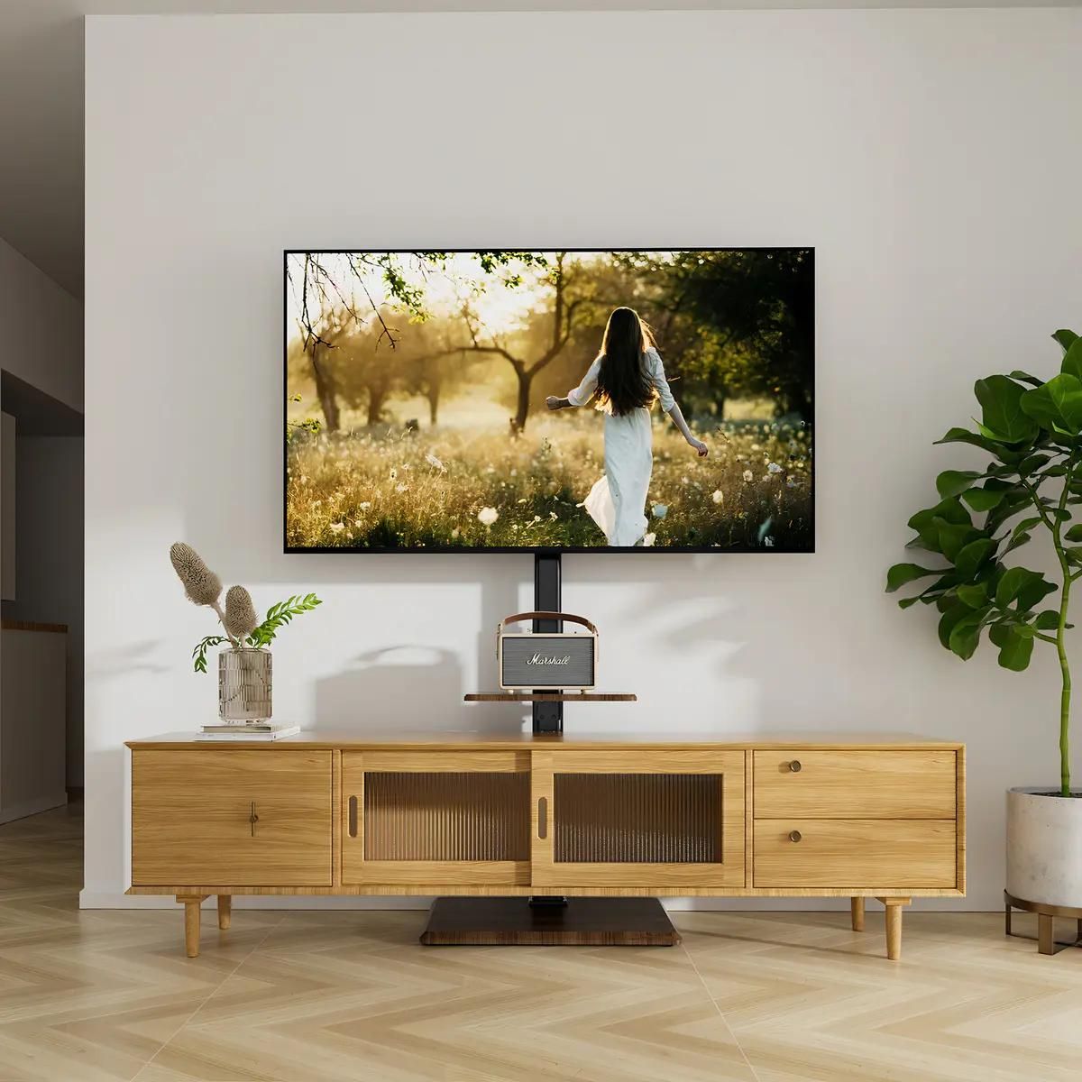 GENERICO - Soporte de Piso Giratorio para TV 32-70'' Negro
