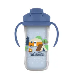 DR BROWNS - Vaso Termico Con Bombilla 12m+ Dr. Browns 300ml Azul