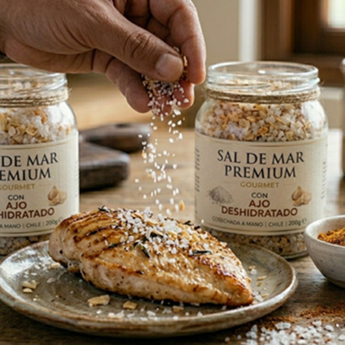 GENERICO - Sal de Mar Premium con Ajo deshidratado de 200 gramos
