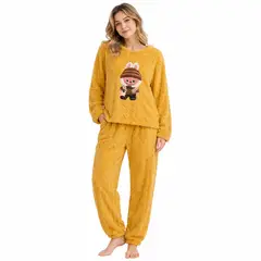 MAYORAL - Pijama Mujer Plush Trenzado Invierno Set Calido Bubu