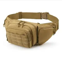 GENERICO - Banano Táctico o Banano Militar Múltiples Compartimentos color Marrón Arena