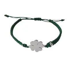 GENERICO - Pulsera Hilo Verde Trébol 4 Hojas