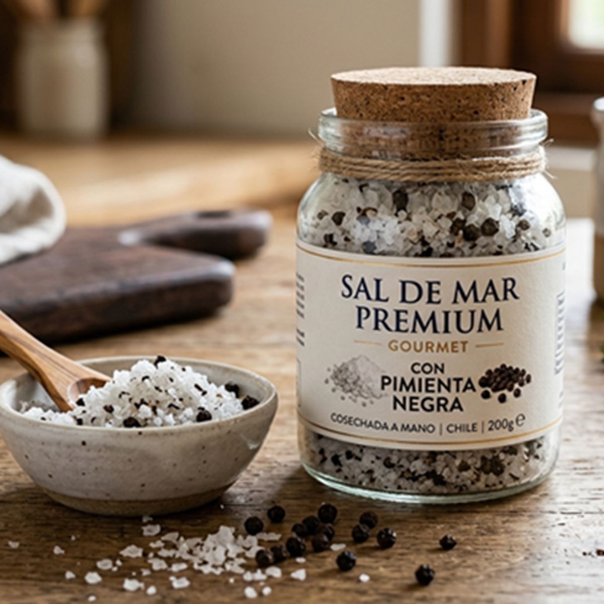 GENERICO - Sal de Mar Premium con Pimienta Negra de 200 gramos