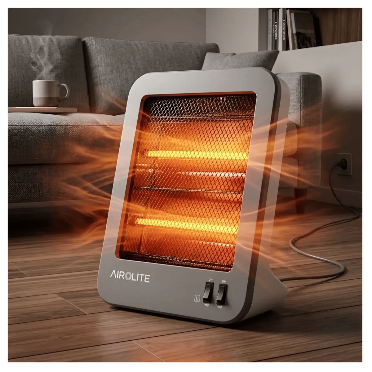 Calefactor De Cuarzo Airolite Hq-80 800w Portatil Vertical, marca AIROLITE - Foto 2