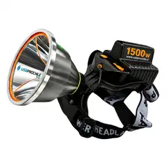 GENERICO - Lámpara Led Caza Camping Cabeza Linterna Minera Foco 1500w