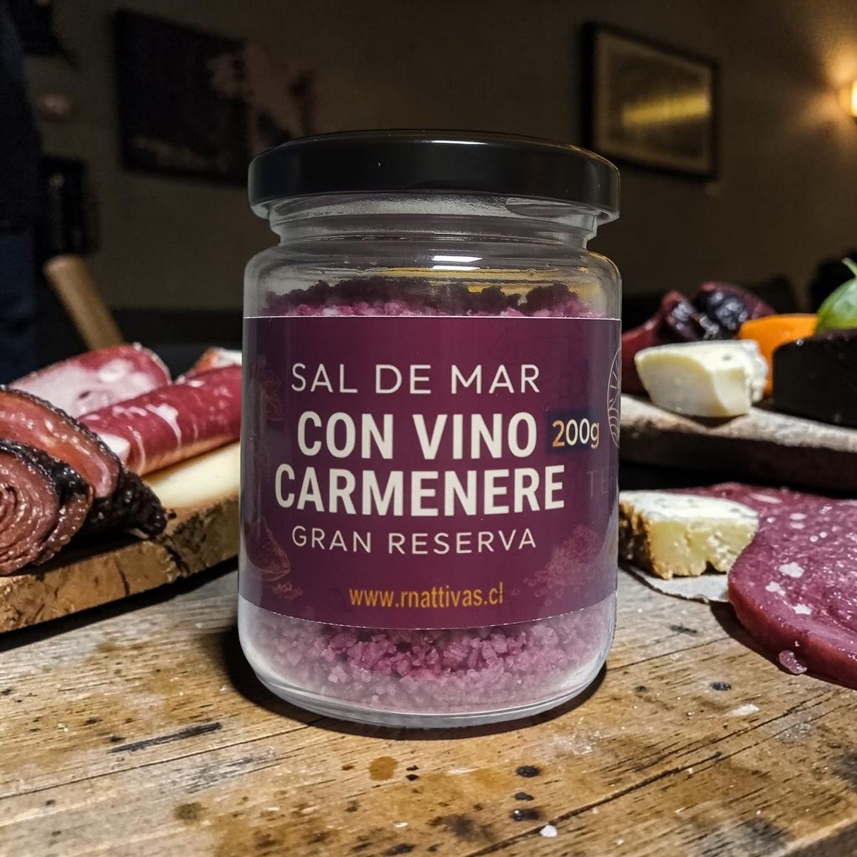 GENERICO - Sal de Mar Premium con Vino Carmenere de 200 gramos