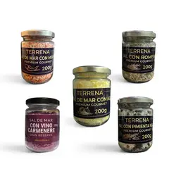 GENERICO - Pack de 5 Sal de Mar Premium con sabor de 200 gramos