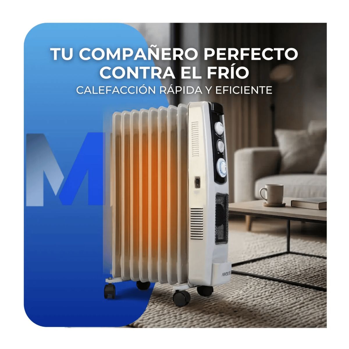 AIROLITE - Radiador Oleoelectrico 9 Elementos Airolite 2200w Rb2209tp