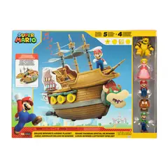 NINTENDO - Playset Barco Volador Bowser Deluxe con 5 Figuras