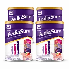 ABBOTT - Pediasure Frutilla 850 Suplemento Nutricional Pack de 4 latas