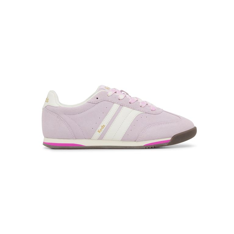 Zapatilla Cuero Mujer Revival Gamuza Lila