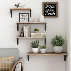 GENERICO - Set de 4 Estantes Flotantes para Pared
