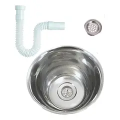 GENERICO - Lavamanos redondo acero inoxidable 30 cm