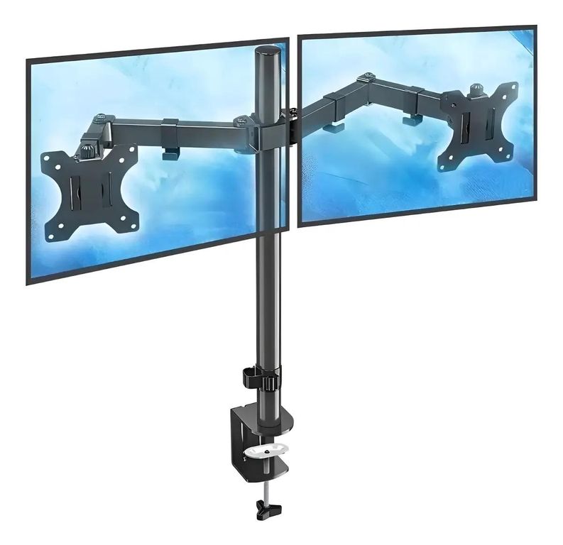 GENERICO Soporte de mesa para doble monitor o TV 15'' a 33''