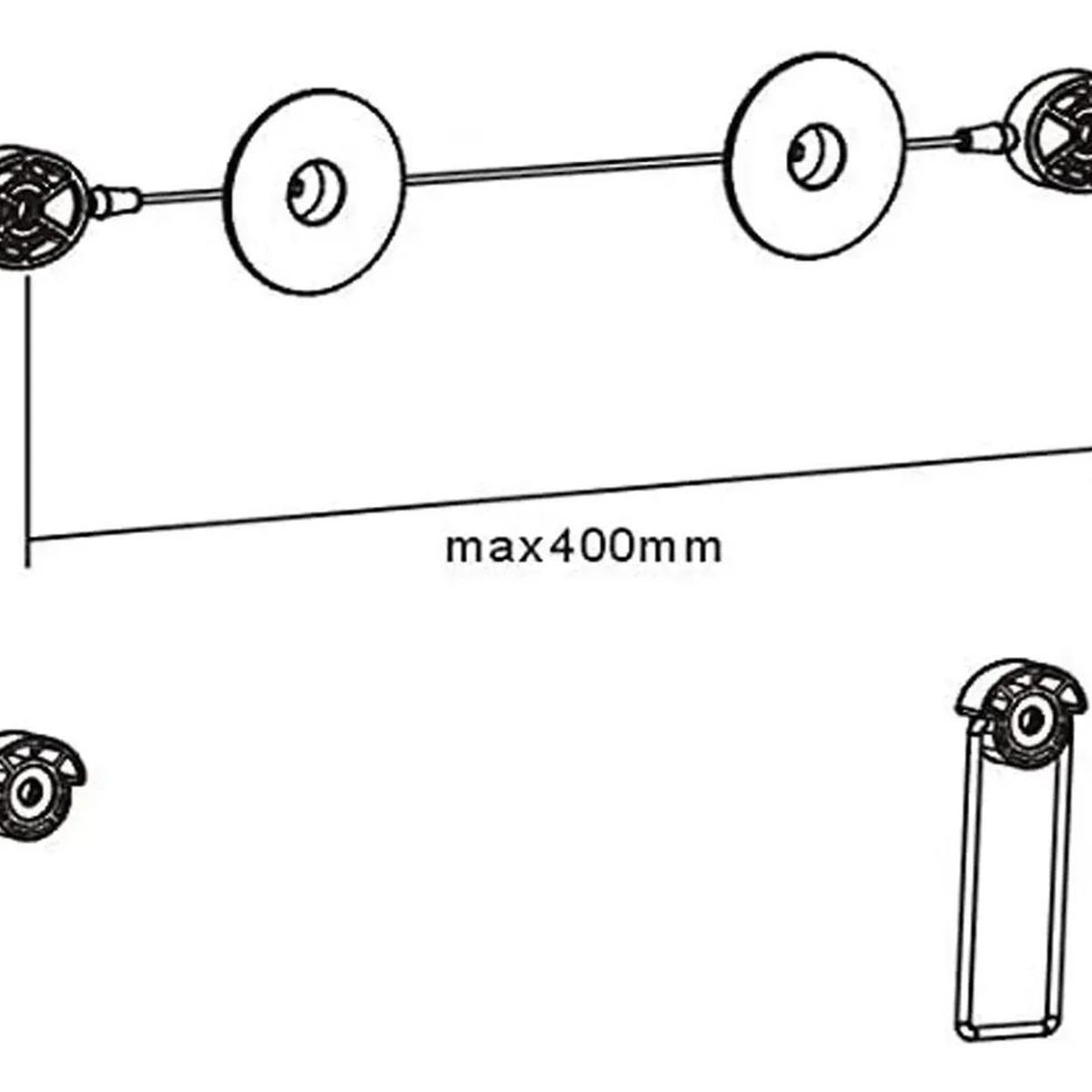 GENERICO - Soporte universal para TV LCD/LED hasta 42 pulgadas negro