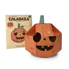 MAGIA Y CARTON - Mascara de Calabaza de cartón Magia y Cartón
